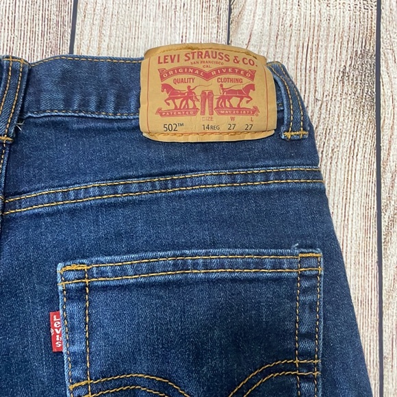 🌸 Clearance! 🌸 Levi's 502 Regular Taper Jeans Girls Size 14 Reg - Picture 5 of 6